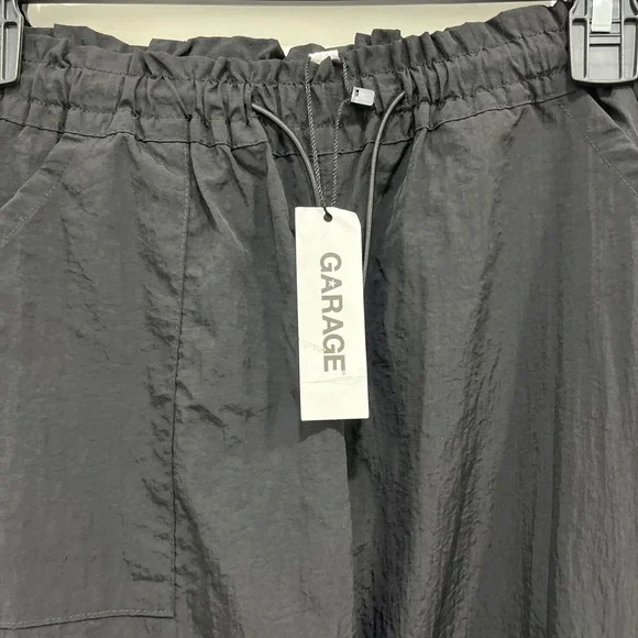 Garage Paxton Parachute Pants Size XS Black 100% Cotton Gorpcore Relaxed Pockets - Picture 10 of 12